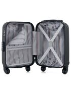Valise Cabine XS 4 roues simples Liam 46 cm noire