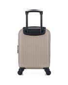 Valise Cabine XS 4 roues simples Liam 46 cm beige
