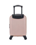 Valise Cabine XS 4 roues simples Liam 46 cm rose doré