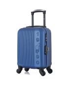 Valise Cabine XS 4 roues simples Liam 46 cm bleu marine