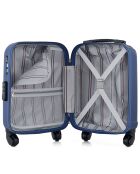 Valise Cabine XS 4 roues simples Liam 46 cm bleu marine