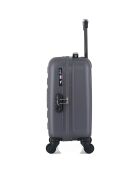 Valise Cabine XS 4 roues simples Liam 46 cm gris foncé