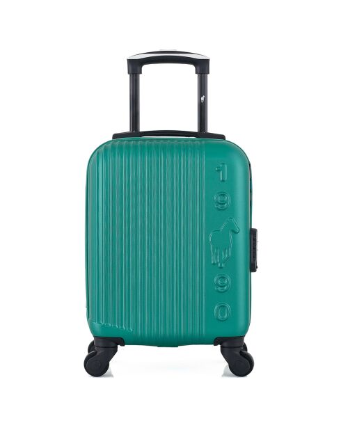 Valise Cabine XS 4 roues simples Liam 46 cm verte