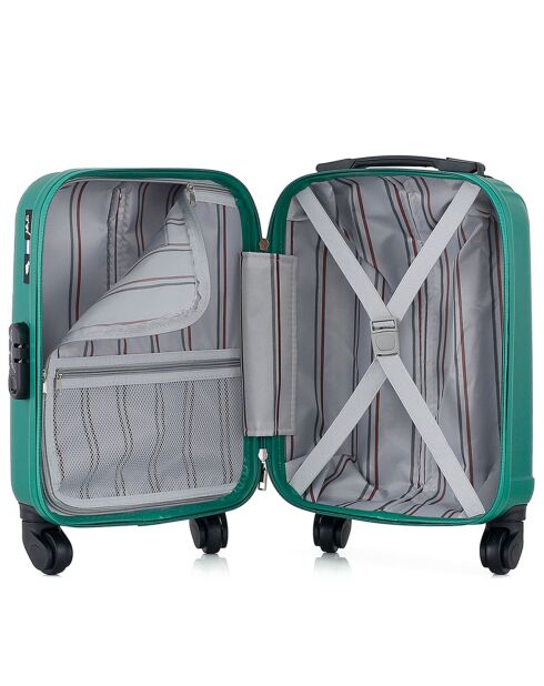 Valise Cabine XS 4 roues simples Liam 46 cm verte