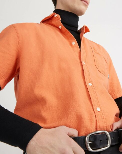 Chemise droite Time Box orange