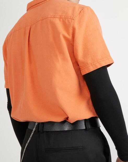 Chemise droite Time Box orange