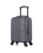 4 Valises 4 roues simples Liam-M 75/65/55/46 cm gris foncé