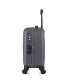 4 Valises 4 roues simples Liam-M 75/65/55/46 cm gris foncé