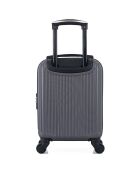 4 Valises 4 roues simples Liam-M 75/65/55/46 cm gris foncé