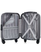 4 Valises 4 roues simples Liam-M 75/65/55/46 cm gris foncé