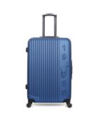 4 Valises 4 roues simples Liam-M 75/65/55/46 cm bleu marine
