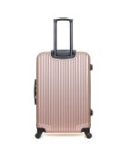 4 Valises 4 roues simples Liam-M 75/65/55/46 cm rose doré