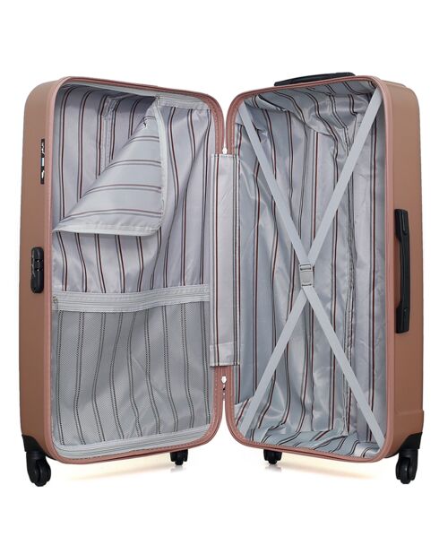 4 koffers met één wiel Liam-M 75/65/55/46 cm roségoud