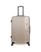 4 Valises 4 roues simples Liam-M 75/65/55/46 cm beiges