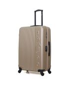 4 Valises 4 roues simples Liam-M 75/65/55/46 cm beiges