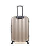 4 Valises 4 roues simples Liam-M 75/65/55/46 cm beiges
