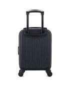 4 Valises 4 roues simples Liam-M 75/65/55/46 cm noires