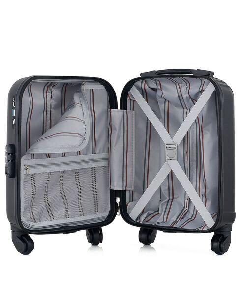 4 Valises 4 roues simples Liam-M 75/65/55/46 cm noires