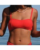 Haut de maillot de bain Taia rouge