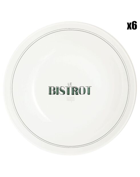 6 transparante Gabin soepborden - D.20x4,2 cm