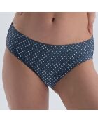 Bas de maillot de bain Sylvie à pois bleu marine/blanc