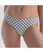 Bas de maillot de bain Annie à pois blanc/bleu marine
