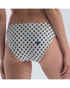 Bas de maillot de bain Annie à pois blanc/bleu marine