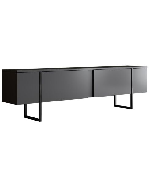 Meuble TV Luxe anthracite/noir - 180x30x50 cm