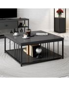 Table basse Zenn anthracite/noir - 90x90x40 cm