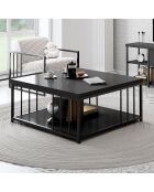Table basse Zenn anthracite/noir - 90x90x40 cm