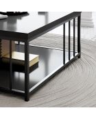 Table basse Zenn anthracite/noir - 90x90x40 cm