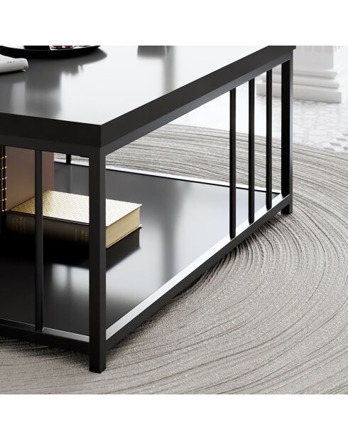 Table basse Zenn anthracite/noir - 90x90x40 cm