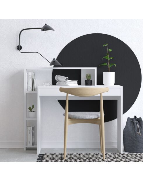 Bureau trella blanc - 95x117x45 cm