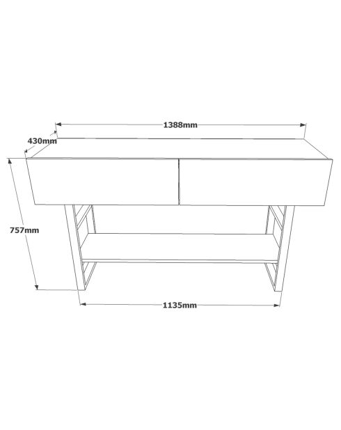 Console ML23 pin - 138.8x75.7x43 cm