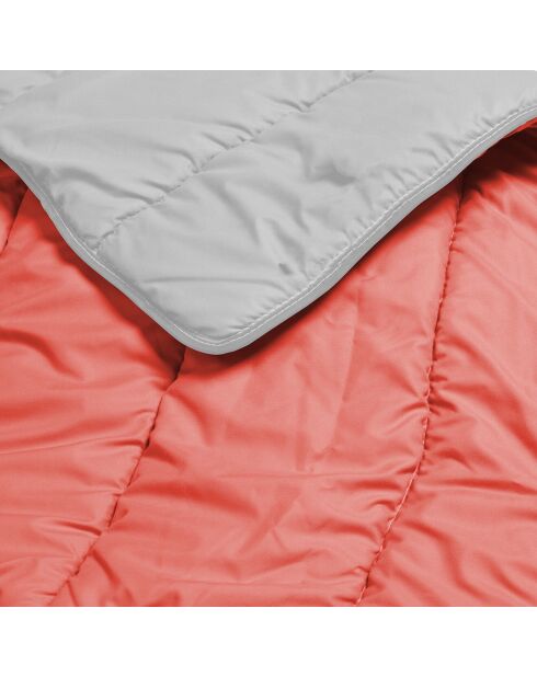 Couette Bicolore corail/gris