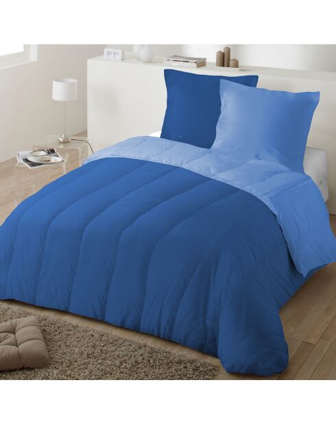 Couette Bicolore bleu/bleu