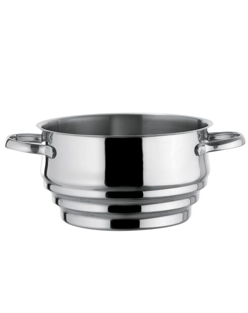 Faitout avec couvercle + Cuit vapeur Universel Elysée induction gris - 5L