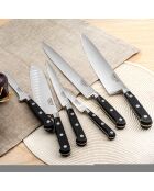 Bloc magnétique 5 couteaux de cuisine Origin noir/gris