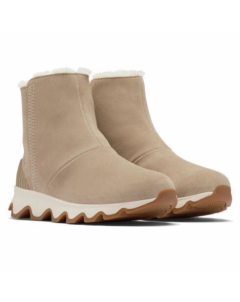 Boots fourrées en Suédine Imperméables Kinetic™ beiges