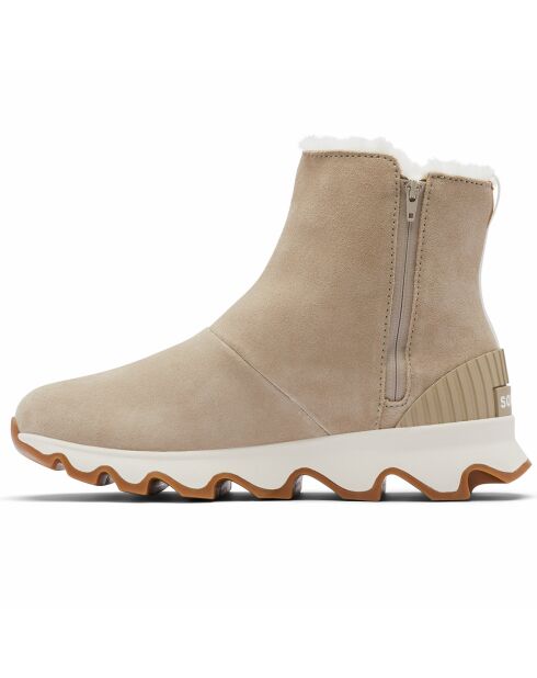 Boots fourrées en Suédine Imperméables Kinetic™ beiges
