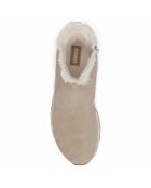 Boots fourrées en Suédine Imperméables Kinetic™ beiges