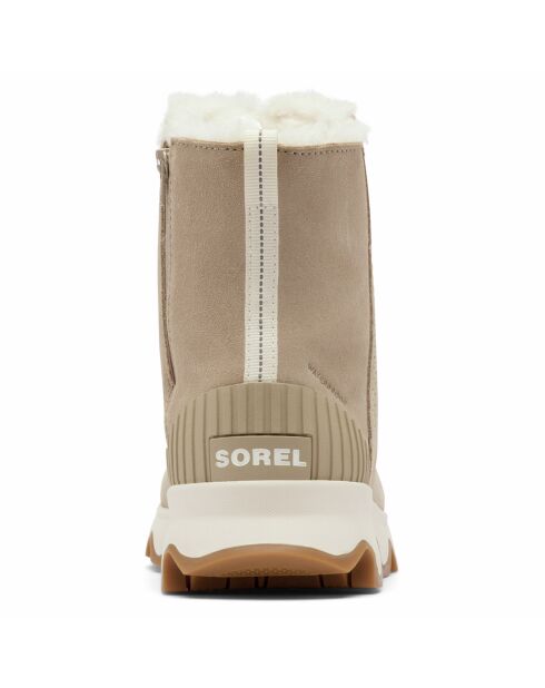Boots fourrées en Suédine Imperméables Kinetic™ beiges