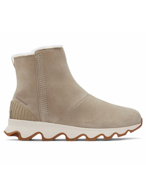 Boots fourrées en Suédine Imperméables Kinetic™ beiges