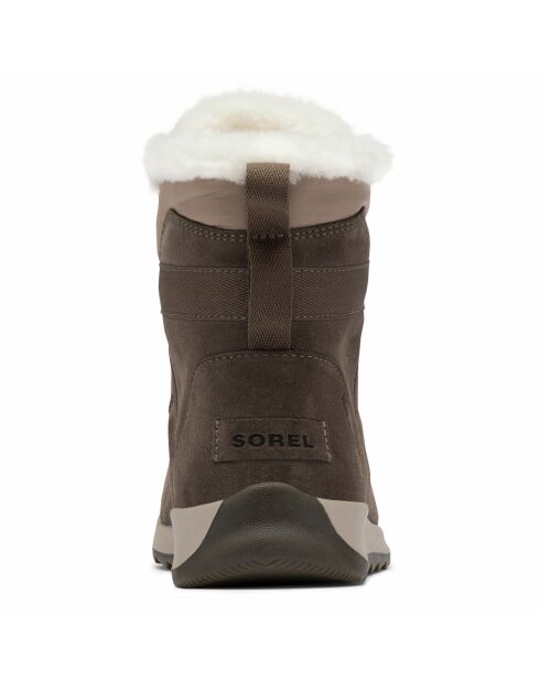 Boots fourrées en Velours de Cuir & Textile imperméables Whitney™ II Flurry marron