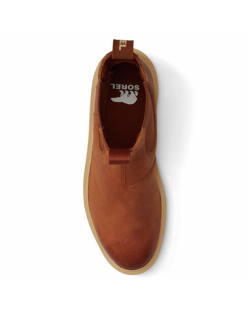 Chelsea boots en Cuir imperméables Hi-Line™ marron