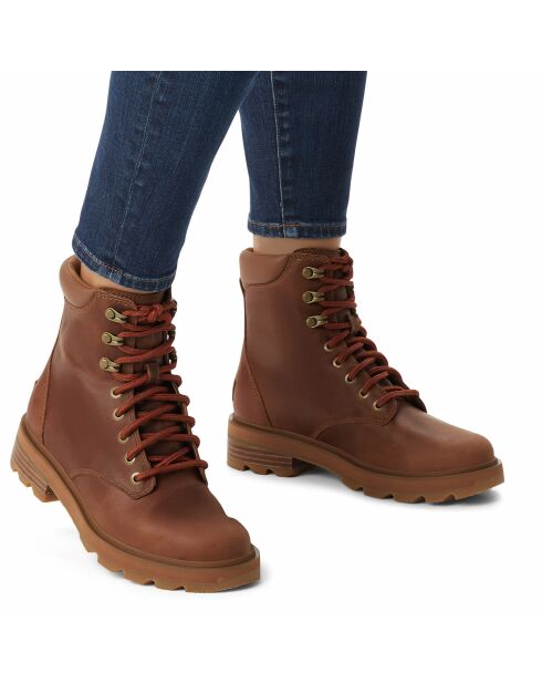 Boots en Cuir imperméables Lennox™ Lace marron