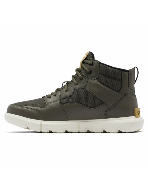 Sneakers en Cuir & Maille imperméables Sorel Explorer™ vertes