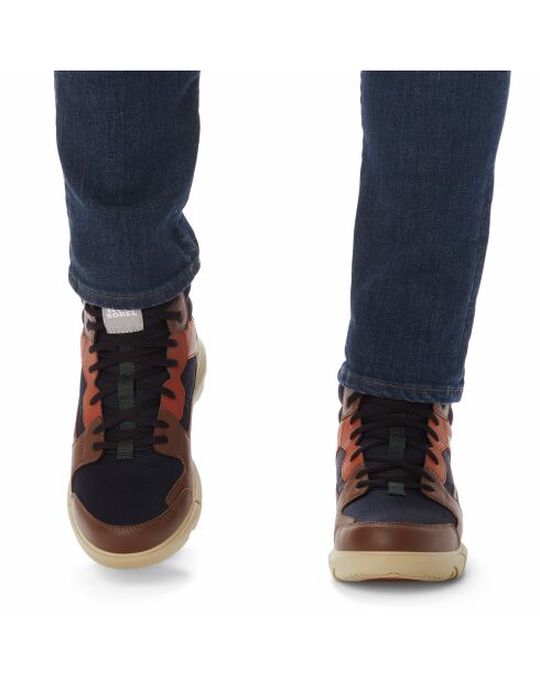 Sneakers en Cuir & Maille imperméables Sorel Explorer™ bleu/marron