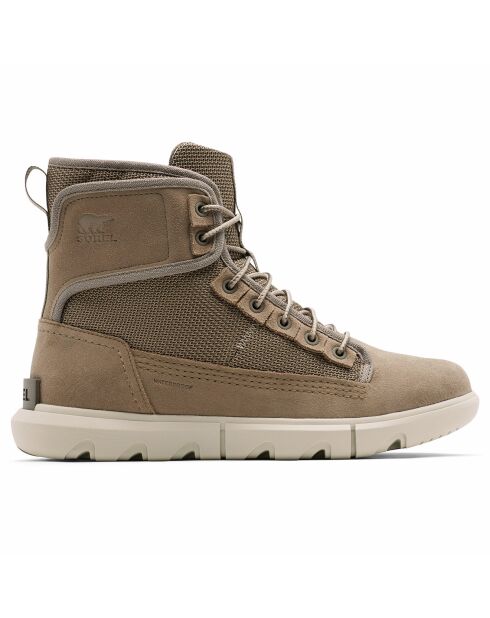 Sneakers en Velours de Cuir & Nylon imperméables Sorel Explorer™ Mission beiges