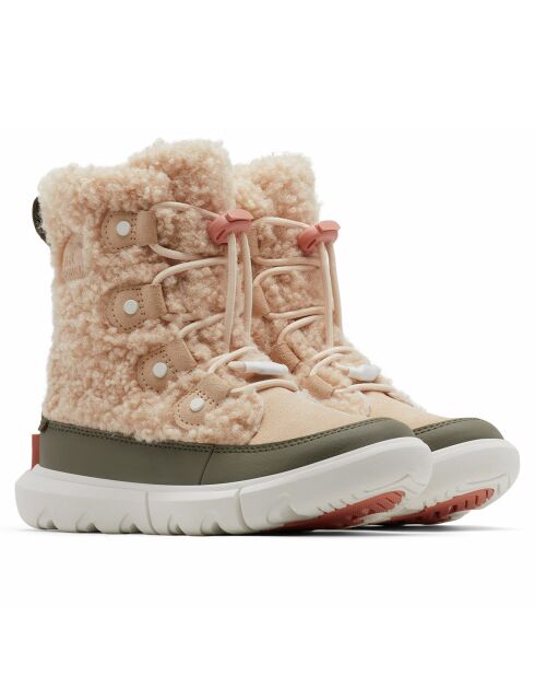 Boots fourrées imperméables Sorel Explorer™ Cozy beiges